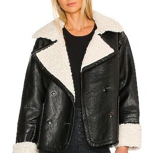 FREE PEOPLE Kaja Vegan Bonded Peacoat